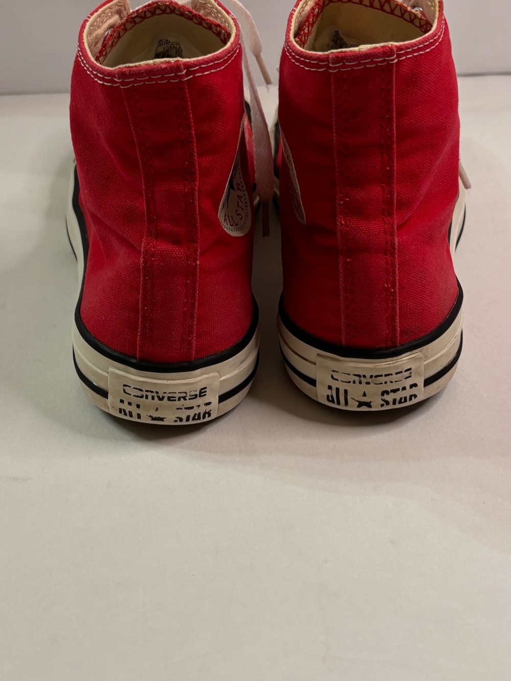 Converse High Top Canvas Sneakers in Red and White - Picture 4 of 10